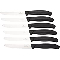 Victorinox 6.7333.6G Swiss Classic - Set de Cuchillos de Mesa (Acero 18-10)- Mango de Color Negro